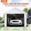 VEVOR Carport, Heavy Duty 10x20ft Car Canopy, Outdoor Garage Shelter with Removable Sidewalls, Roll-up Ventilated Windows & Doors